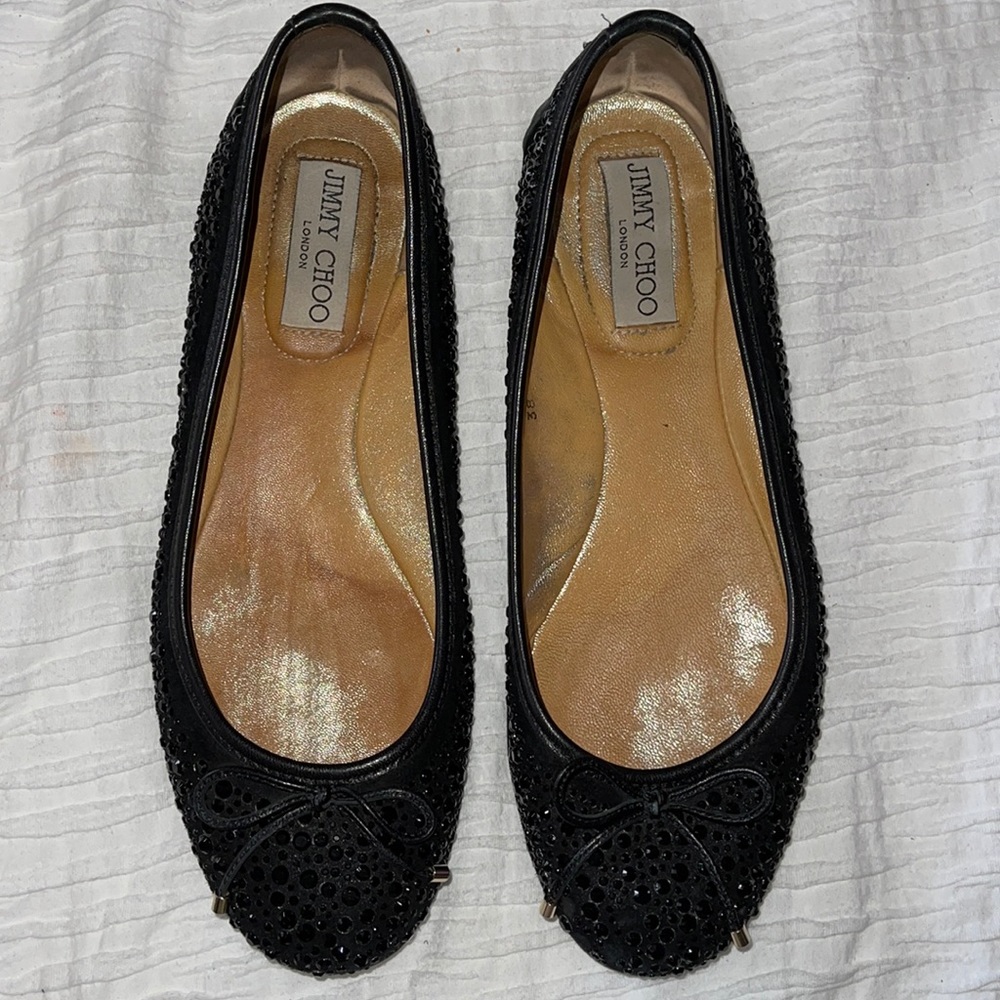 Jimmy Choo Weber crystal flat
